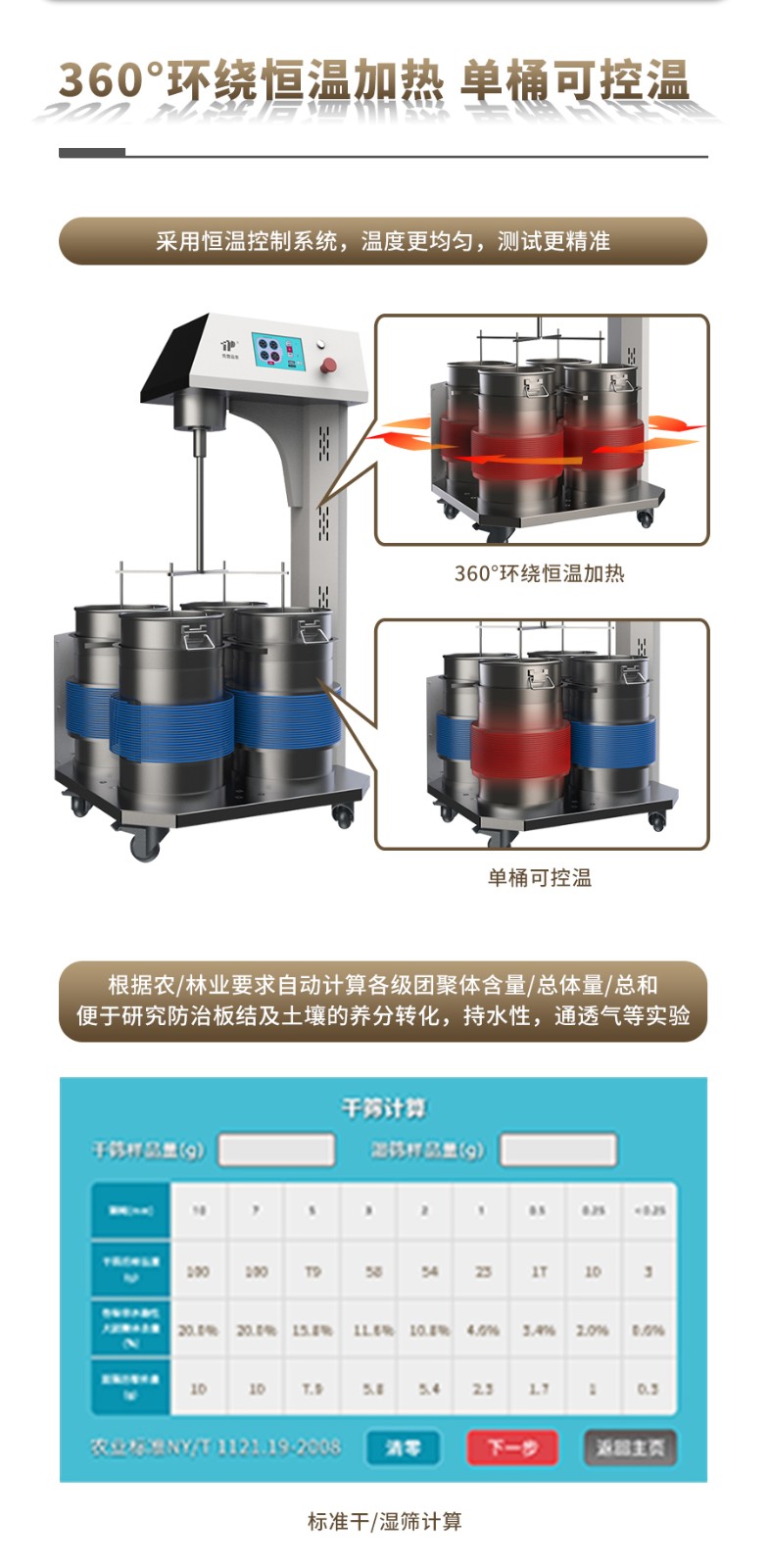 恒温式泥土团粒分析仪 恒温式泥土团粒分析仪